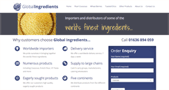 Desktop Screenshot of globalingredients.co.uk